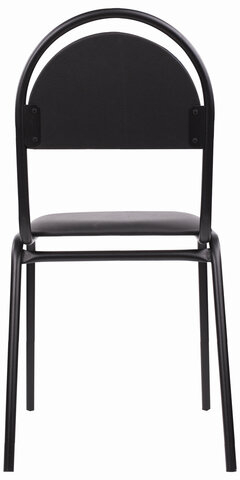 Стул для посетителей РС00М, черный каркас, кожзам черный