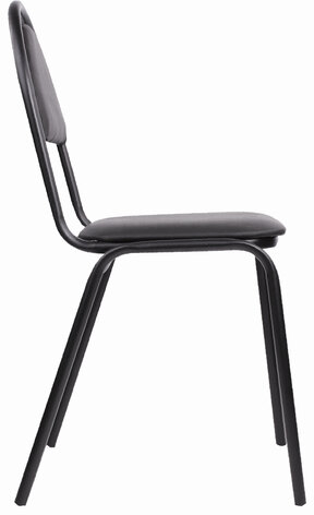 Стул для посетителей РС00М, черный каркас, кожзам черный