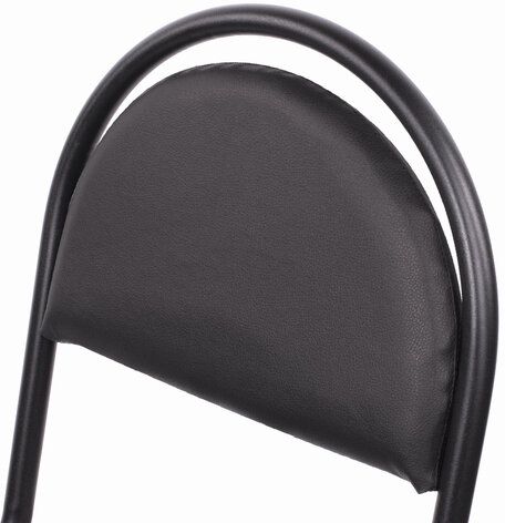 Стул для посетителей РС00М, черный каркас, кожзам черный