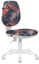 Кресло BRABIX &quot;Fancy MG-201W&quot;, без подлокотников, пластик белый, с рисунком &quot;Graffity&quot;, 532415, MG-201W_532415
