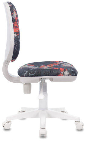 Кресло BRABIX "Fancy MG-201W", без подлокотников, пластик белый, с рисунком "Graffity", 532415, MG-201W_532415