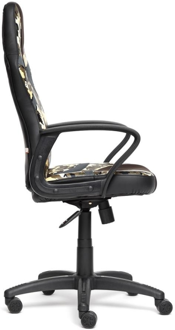 Кресло RUNNER MILITARY кож/зам/ткань, хаки/коричневый/серый