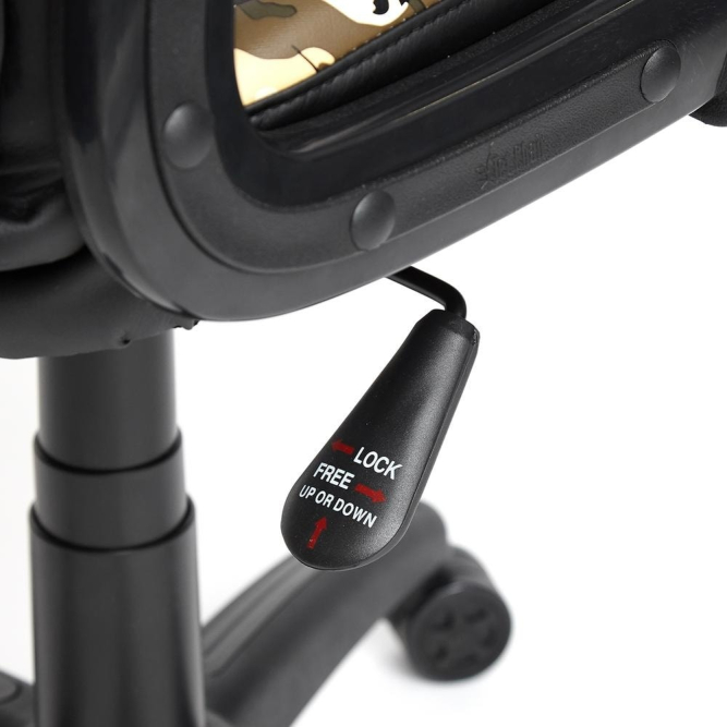 Кресло RUNNER MILITARY кож/зам/ткань, хаки/коричневый/серый