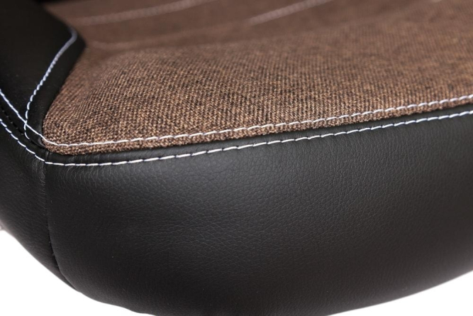 Кресло INTER кож/зам/ткань, черный/коричневый/бронзовый, 36-6/3М7-147/21