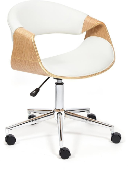 Кресло BEND натуральный, кож/зам белый