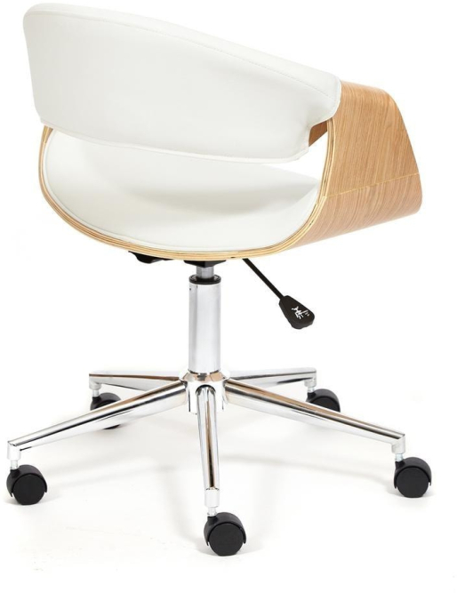 Кресло BEND натуральный, кож/зам белый