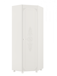 Шкаф угловой Ассоль АС-52K (правый) белое дерево