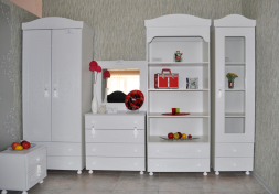 Зеркало Ассоль АС-44 белое дерево