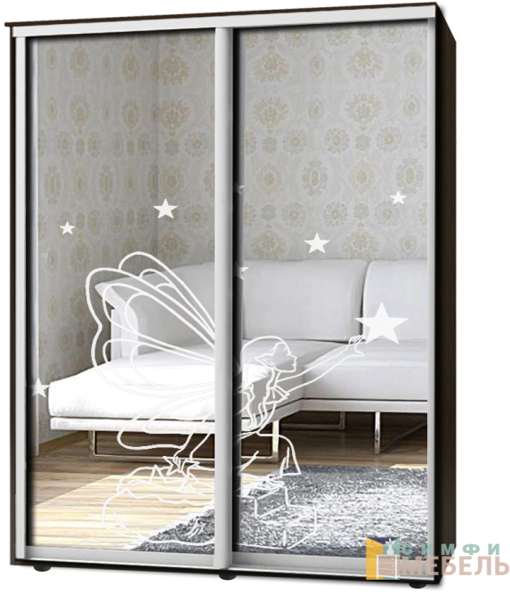 Шкаф-купе 2х дв Стандарт Пескоструй № 20