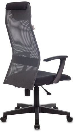 Кресло офисное KB-8, ткань-сетка, серое, 496676