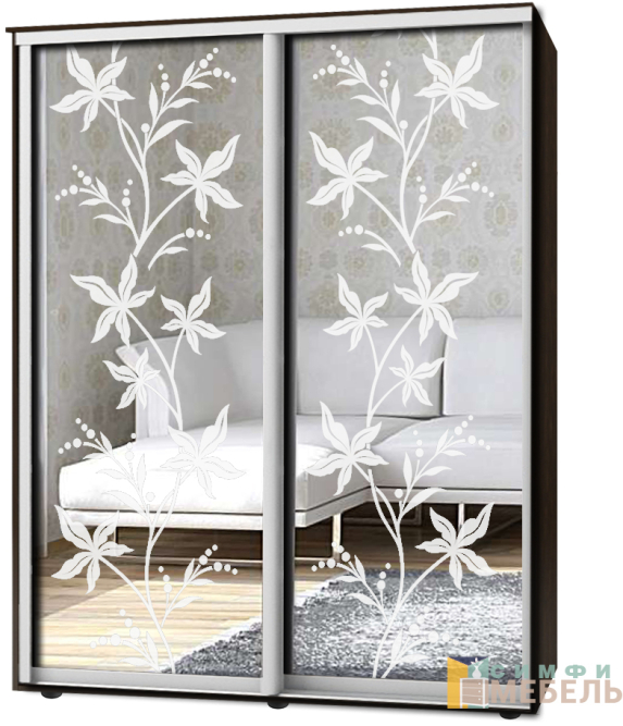 Шкаф-купе 2х дв Стандарт Пескоструй № 20+20