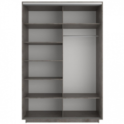 Шкаф-купе Экспресс 2-х дверный ( Зеркало) Бетон