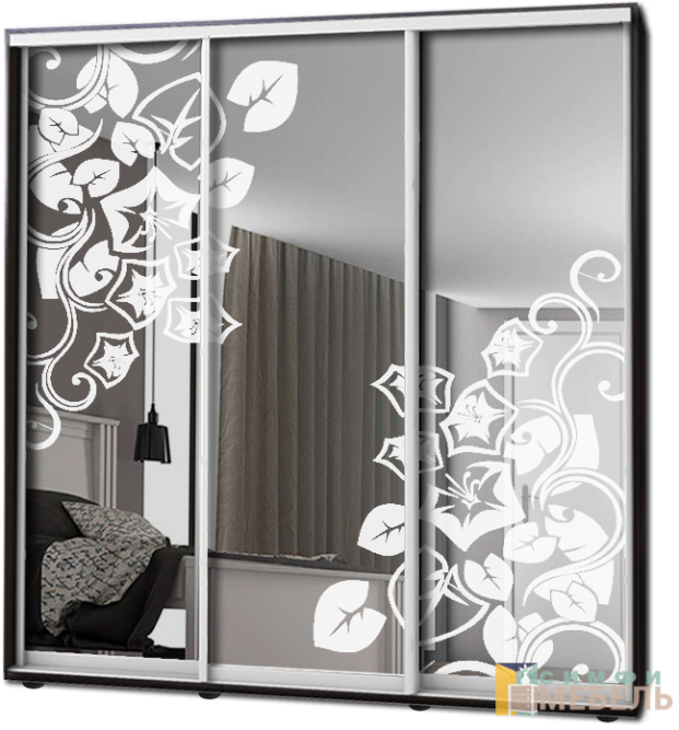 Шкаф купе 3х дв Пескоструй № 13