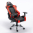 Кресло компьютерное BRABIX "Hunter GM-130", две подушки, экокожа, черное/красное, 532797