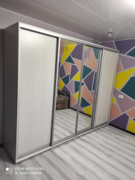 Шкаф купе 4х дв Комби 1 Дуб сонома|Зеркало