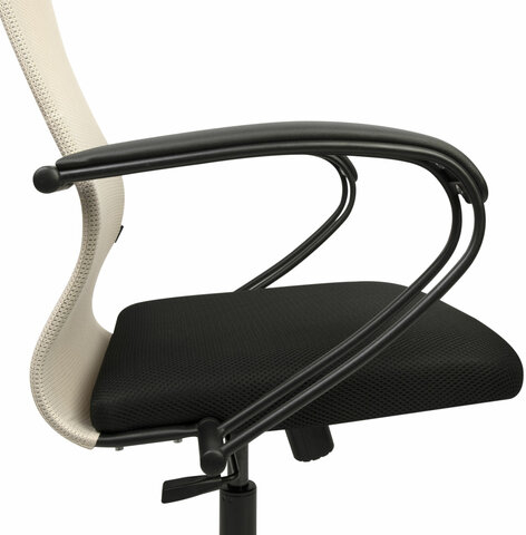 Кресло BRABIX PREMIUM "Ultimate EX-800" пластик, плотная двойная сетка Х2, черное/бежевое, 532916
