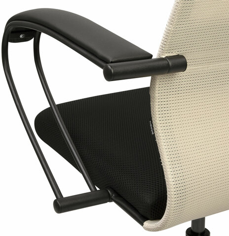 Кресло BRABIX PREMIUM "Ultimate EX-800" пластик, плотная двойная сетка Х2, черное/бежевое, 532916