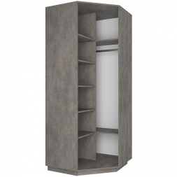 Шкаф-купе Экспресс Угловой ( Зеркало) Серый диамант