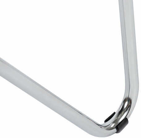 Кресло для приемных и переговорных "Samba", деревянные накладки, хромированный каркас, кожзам черный