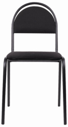 Стул для посетителей РС00М, черный каркас, ткань черная