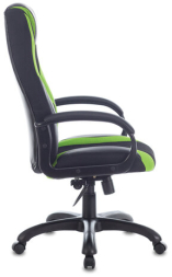 Кресло компьютерное BRABIX PREMIUM "Rapid GM-102", НАГРУЗКА 180 кг, экокожа/ткань, черное/зеленое, 532419, GM-102_532419