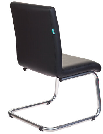 Кресло для приемных и переговорных CH-250-V, хром, экокожа, черное, 1098331
