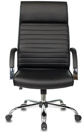 Кресло офисное T-8010N, хром, экокожа, черное, 1365103
