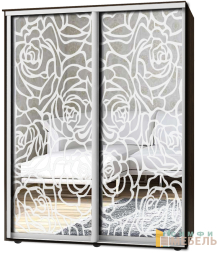 Шкаф-купе 2х дв Стандарт Пескоструй № 24+24