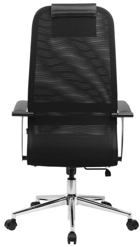 Кресло BRABIX PREMIUM "Ultimate EX-801" хром, плотная двойная сетка Х2, черное, 532917
