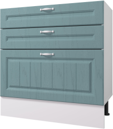 Стол рабочий 800 мм с тремя ящиками B-BOX (Метабоксы) Принцесса