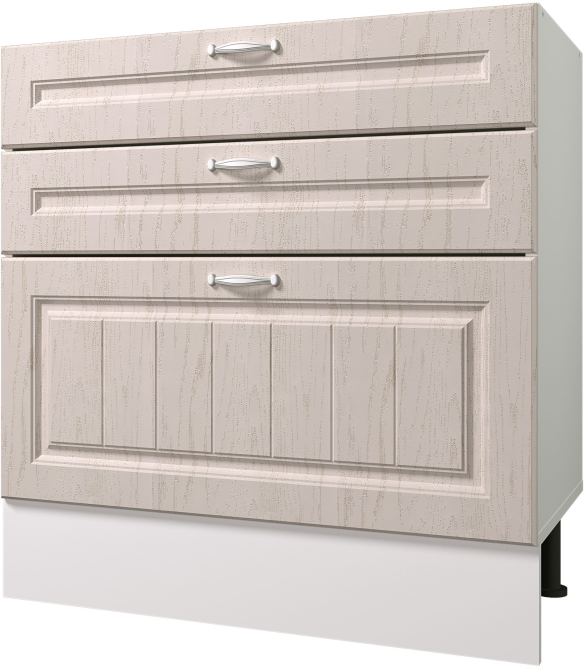 Стол рабочий 800 мм с тремя ящиками B-BOX (Метабоксы) Принцесса