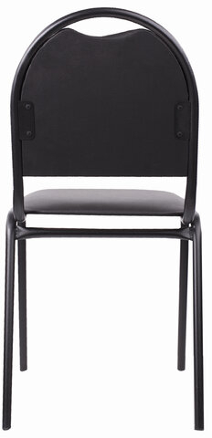 Стул для посетителей РС00Л, черный каркас, кожзам черный