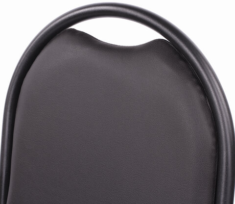 Стул для посетителей РС00Л, черный каркас, кожзам черный