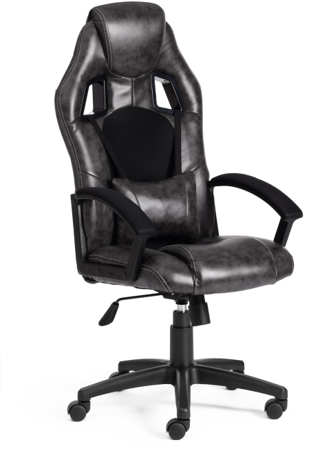 Кресло DRIVER кож/зам/ткань, серый/черный, 2 TONE/11