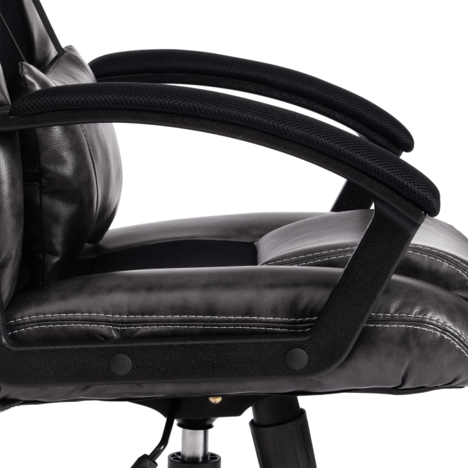 Кресло DRIVER кож/зам/ткань, серый/черный, 2 TONE/11