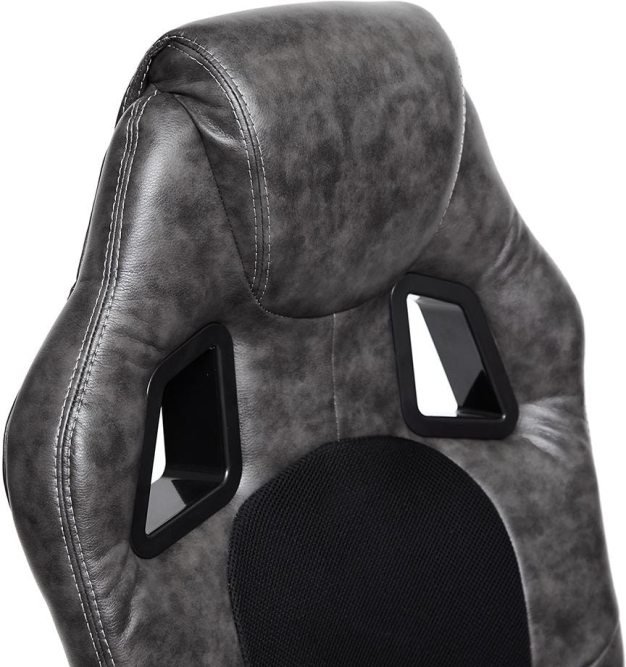 Кресло DRIVER кож/зам/ткань, серый/черный, 2 TONE/11