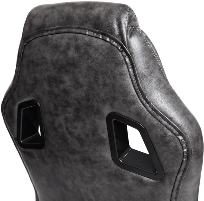 Кресло DRIVER кож/зам/ткань, серый/черный, 2 TONE/11