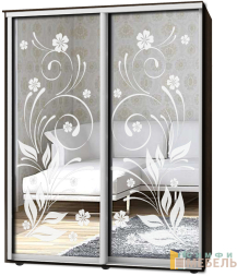 Шкаф-купе 2х дв Стандарт Пескоструй № 21