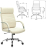 Кресло офисное T-8010N, хром, экокожа, бежевое, 1365102