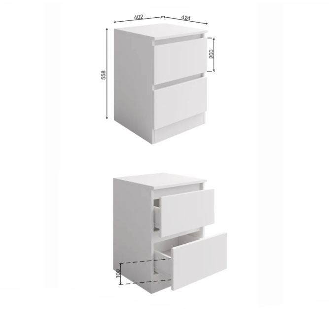 Тумба прикроватная Мори ТПМ 400.2