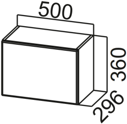 Шкаф навесной 500 (горизонт.) Модус
