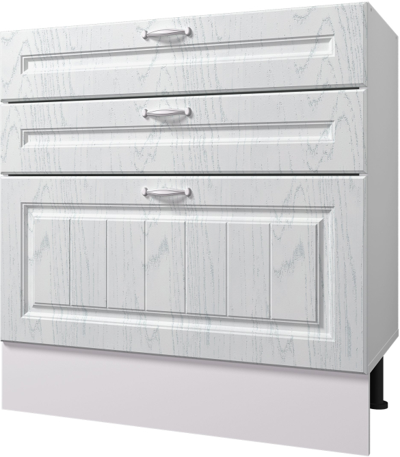 Стол рабочий 800 мм с тремя ящиками Принцесса