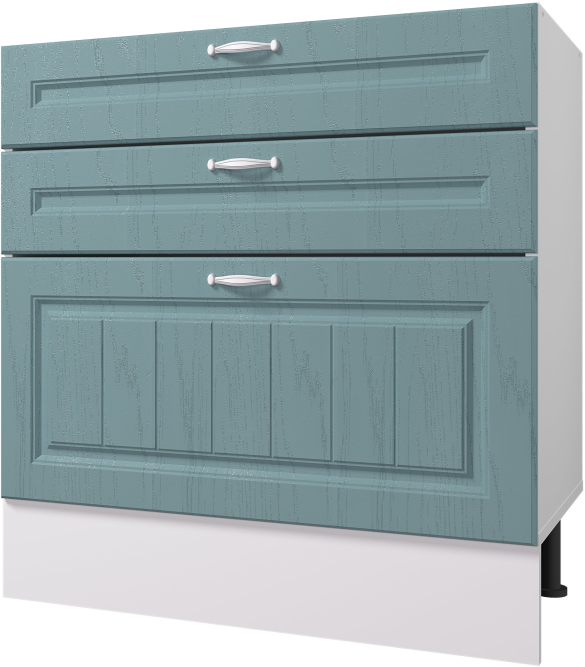 Стол рабочий 800 мм с тремя ящиками Принцесса