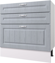 Стол рабочий 800 мм с тремя ящиками Принцесса