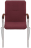 Кресло для приемных и переговорных "Samba" (дерево 1.023), хромированный каркас, кожзам бордовый V-25