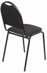 Стул для посетителей РС00Л, черный каркас, ткань черная