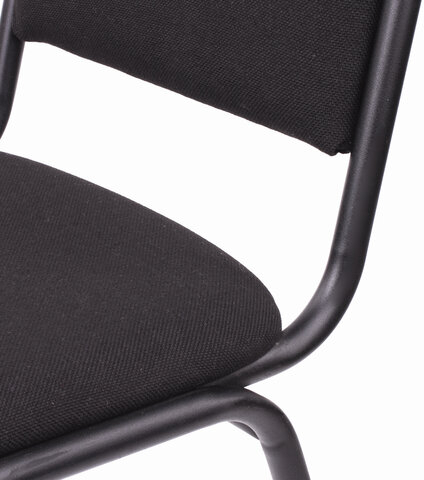 Стул для посетителей РС00Л, черный каркас, ткань черная