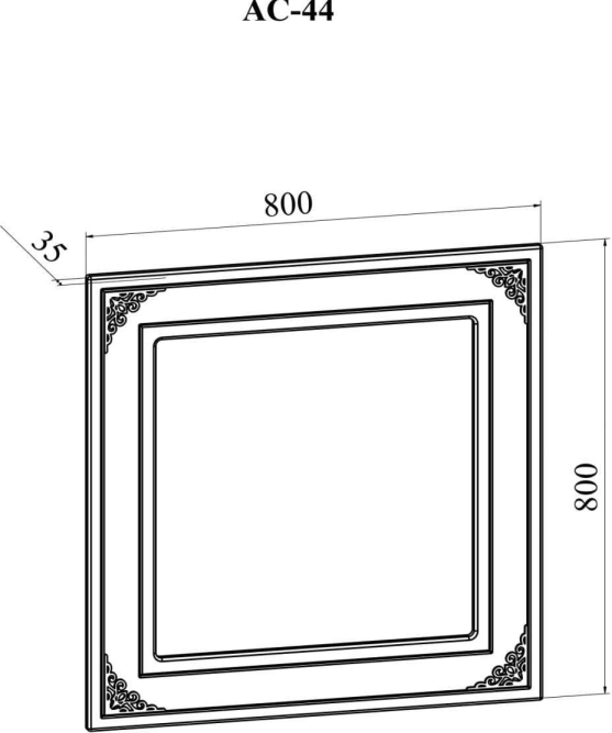 Зеркало Ассоль плюс АС-44 ваниль