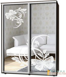 Шкаф-купе 2х дв Стандарт Пескоструй № 22