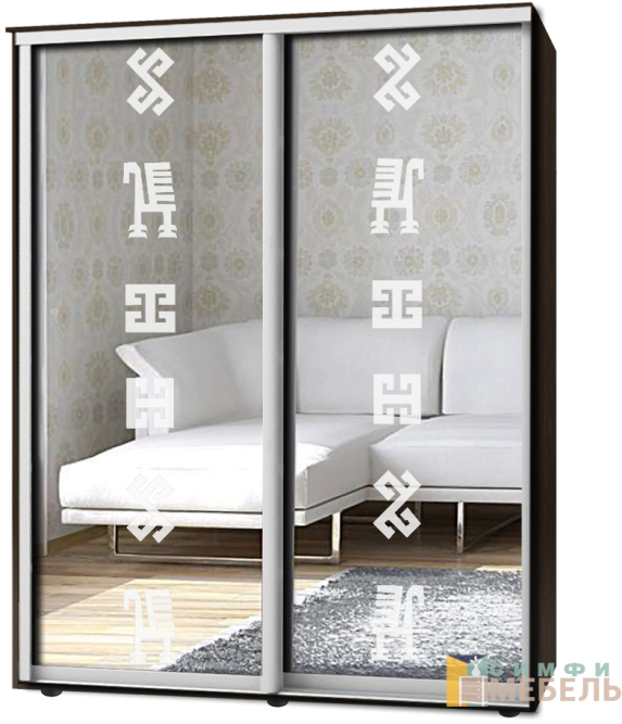 Шкаф-купе 2х дв Стандарт Пескоструй № 26+26
